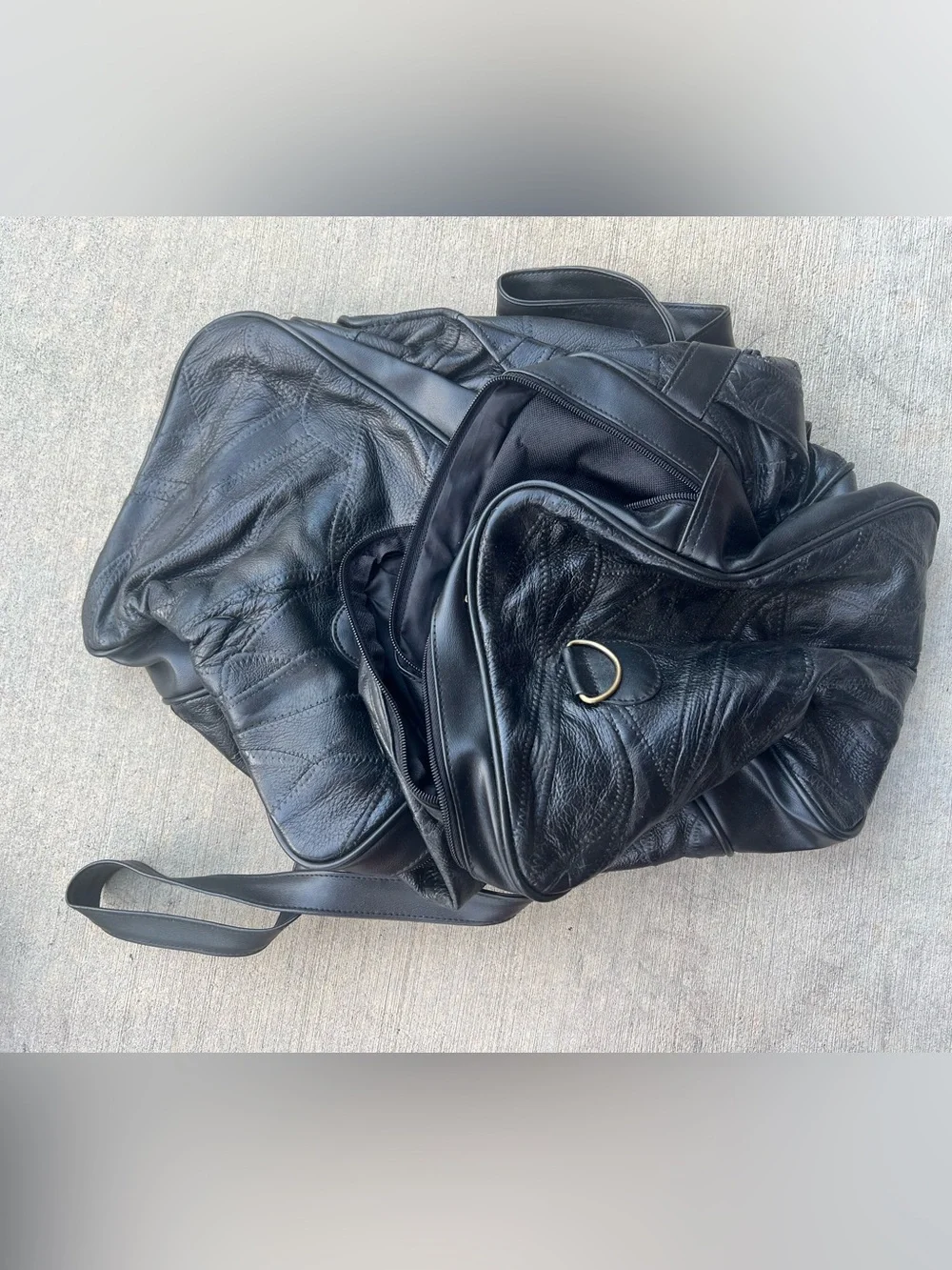 Black Leather Men’s Shoulder Bag